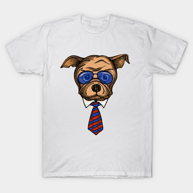 FASHIONABLE BULLDOG T-Shirt by Gouzka Creators 